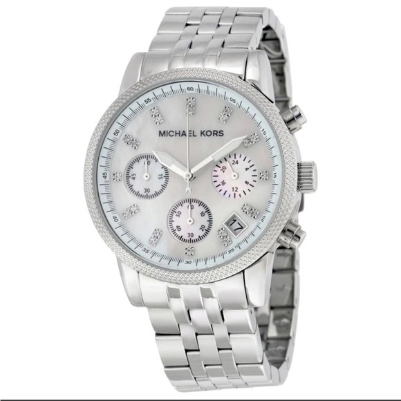 Michael Kors Chronograph Ritz - Stainless Steel Bracelet Watch - Silver (5020) - Picture 1 of 5